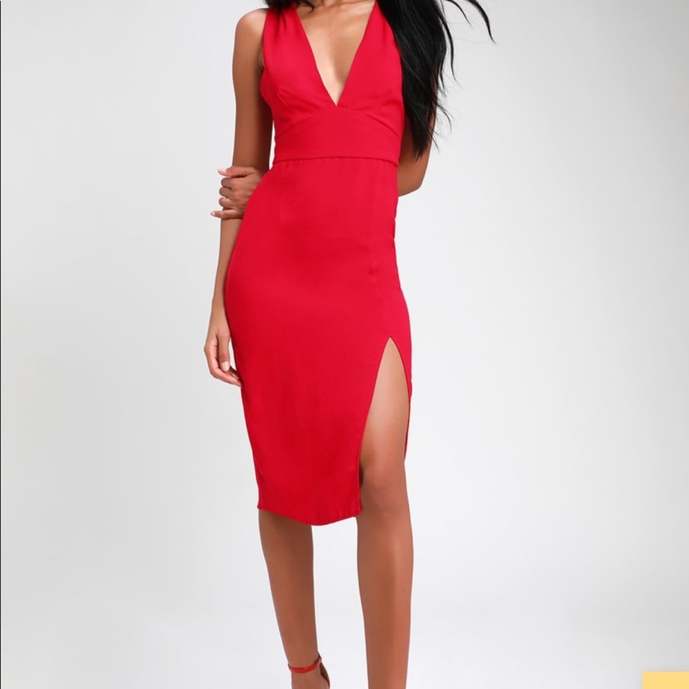 NWT Red Midi Dress